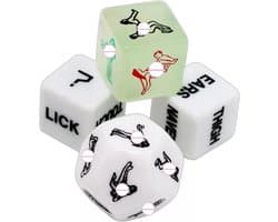 Erotische dobbelstenen 4stuks - Sexspel voor koppels - Bachelor gift - Vrijgellenfeest - Glow in the dark - sex standjes - Fun sex dobbelstenen