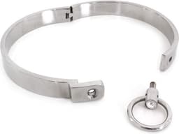 Kiotos - RVS Collar Solid Met Transparant Kristal voorzijde - Large - 13,5 cm — thumbnail 4
