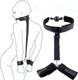Bdsm Bondage Submissive Zwart Bondage Fetish Slave Handboeien & Enkelboeien Volwassen Erotische Speeltjes Voor Vrouw Koppels Spelletjes Sex Producten — thumbnail 1