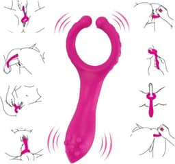 Multifunctionele  Vibrator- waterdichte dildo voor Koppels en Stellen- Masturbator - Roze — thumbnail 2