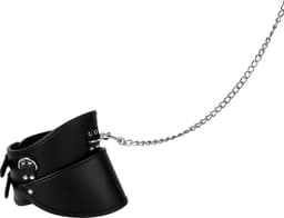 Banoch - Posture collar black extra - pu leer - zwart - bdsm — thumbnail 4