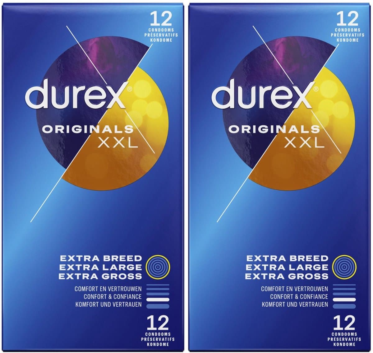 Durex Condooms XXL 12st - 2 Stuks - Voordeelverpakking — afbeelding 1