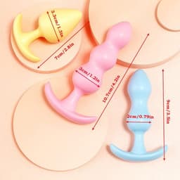 Daity 3 stuks Buttplug Trainingsset voor Beginners – Unisex Anale Speeltjes voor Mannen & Vrouwen — thumbnail 4
