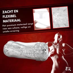 Toys Hub® Masturbator voor Man met Glijmiddel – Ebook Masturberen - Pocket Pussy - Realistisch – Vacuümfunctie – Blowjob – Kunstvagina - Sex Toys voor Mannen - 16,5 CM — thumbnail 13