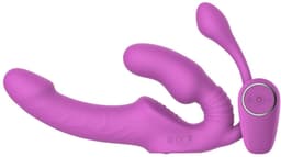 Teazers – Strapless Strap-On met Anaal Plug – Pink — thumbnail 5