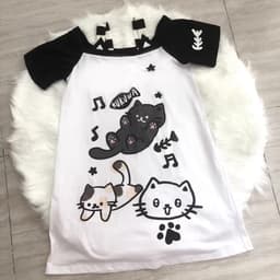 Kawaii Cartoon Grafische T-Shirts Dames Y2K Stijl Off Shoulder Tops — thumbnail 4