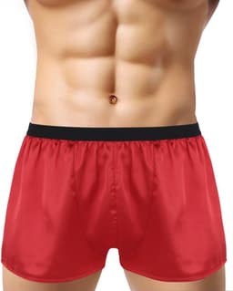Heren boxershorts – Stretch pyjamabroek – Korte hot pants en shorts – Zomerondergoed — thumbnail 4