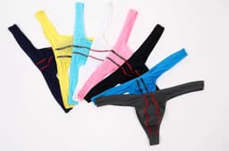 Heren Ice Silk Thongs Lage Taille T-Back Bikini Slips Ondergoed — thumbnail 4