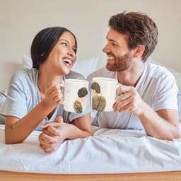 Romantische koffiekopjes set voor koppels - 400 ml, perfect voor Valentijnsdag, bruiloften en verjaardagen — thumbnail 2