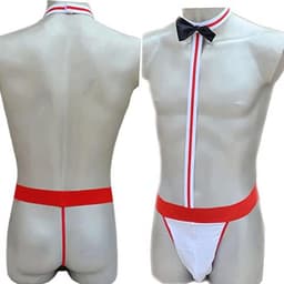 VemeFufu String voor heren, Borat mankini, sexy ondergoed, badpak, string, borot, lingerie, kostuum voor mannen, Halloween, kerstcadeau, eenheidsmaat — thumbnail 2