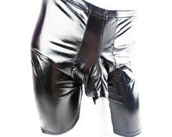 BamBella ® - Boxer short - Maat L/XL - Datex Zwart penis sleeve korte broek SM kleding BDSM erotische heren kleding ondergoed lingerie onderbroek