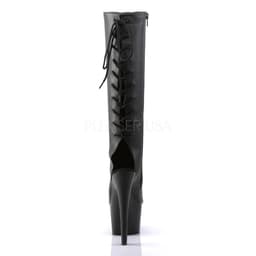 Adore-2018 plateau peeptoe laars met open hiel en stiletto hak mat zwart - (EU 42,5 = US 12) - Pleaser — thumbnail 5