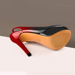 maker Plateausandalen voor dames, peeptoe, slingback, hoge hakken — thumbnail 4