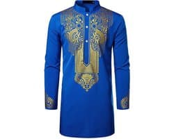 Islamitische heren abaya moslim zakken gebedskleding robe lang Arabisch linnen hals Djellaba A1