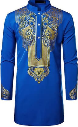 Islamitische heren abaya moslim zakken gebedskleding robe lang Arabisch linnen hals Djellaba A1 — thumbnail 1