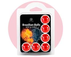 Secret Play Brazilian Balls - Massageolie - Warm en Koud Effect - 6 Stuks