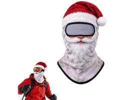 3D Print Balaclava Masker - Bivakmuts - Kerst Ski Masker - Facemask - Balaclava - Grappige Skimaskers - Unisex - Kerst skimasker voor buiten - Grappige cadeaus - Gezichtsmasker - voor Wintersport, Skiën, Kerst - Kerstman