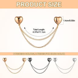 6st Magnetische Kledingspelden, Multifunctionele Sterke Magneetspeld voor Het Bevestigen van de Zoom van Kleding Lange Broekspijpen Mouwen van Shirts(Hartstijl) — thumbnail 2