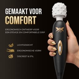 Pixey Exceed V2 - Extra Krachtige Wand Massager - 3.000-14.000 RPM - Netstroom - Zwart — thumbnail 2