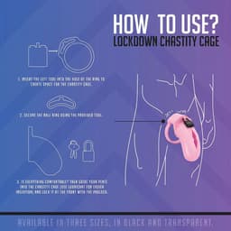 LOCKDOWN - Chastity Cage Medium - Pink — thumbnail 3