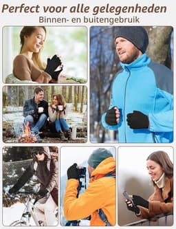 Handschoenen voor heren en dames, winterhandschoenen zonder vingers, uniseks vingerhandschoenen zonder vingertoppen, warm, voor sport, outdoor, kamperen, kamperen — thumbnail 5