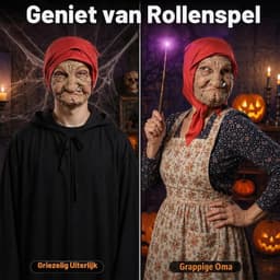 Realistisch 22x11 inch Oude Man Masker met Hoofddoek voor Halloween, Kostuumfeest en Cosplay, Perfect voor Carnaval en Verkleedpartijen — thumbnail 4
