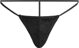 Heren String - Zwart - Mannen Lingerie - Seks Ondergoed - One Size Onderbroek — thumbnail 2