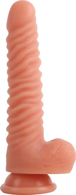 Banoch | Dildo siliconen ribbel | Beige — thumbnail 11
