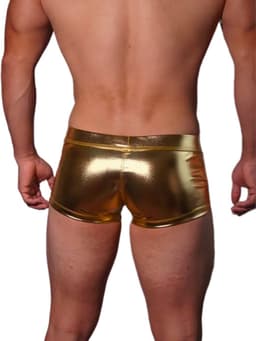 Heren Boxershort Goud - Sexy heren boxershorts erotiek - Trendy clubwear boxer mannen - Sexy men's boxer gold - maat L/XL — thumbnail 5