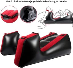 Sex Kussen - Meubel - Stoel voor Mannen & Vrouwen - BDSM - Rood en Zwart — thumbnail 6
