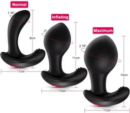 Grote anale opblaasbare vibrator - Buttplug mega - Prostaat - Remote control — thumbnail 4
