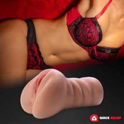 Quick Relief Aisha™ Official - Masturbator - Realistisch - Pocket Pussy - 2 in 1 Vagina en Anus - Sex Toys voor Mannen - Zelf Aftrekken - Stroker - Kunstvagina Bruin — thumbnail 13
