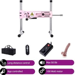 Pro 1 Premium Seksmachine 2.0 Smart App met dildo en afstandsbediening Roze — thumbnail 2
