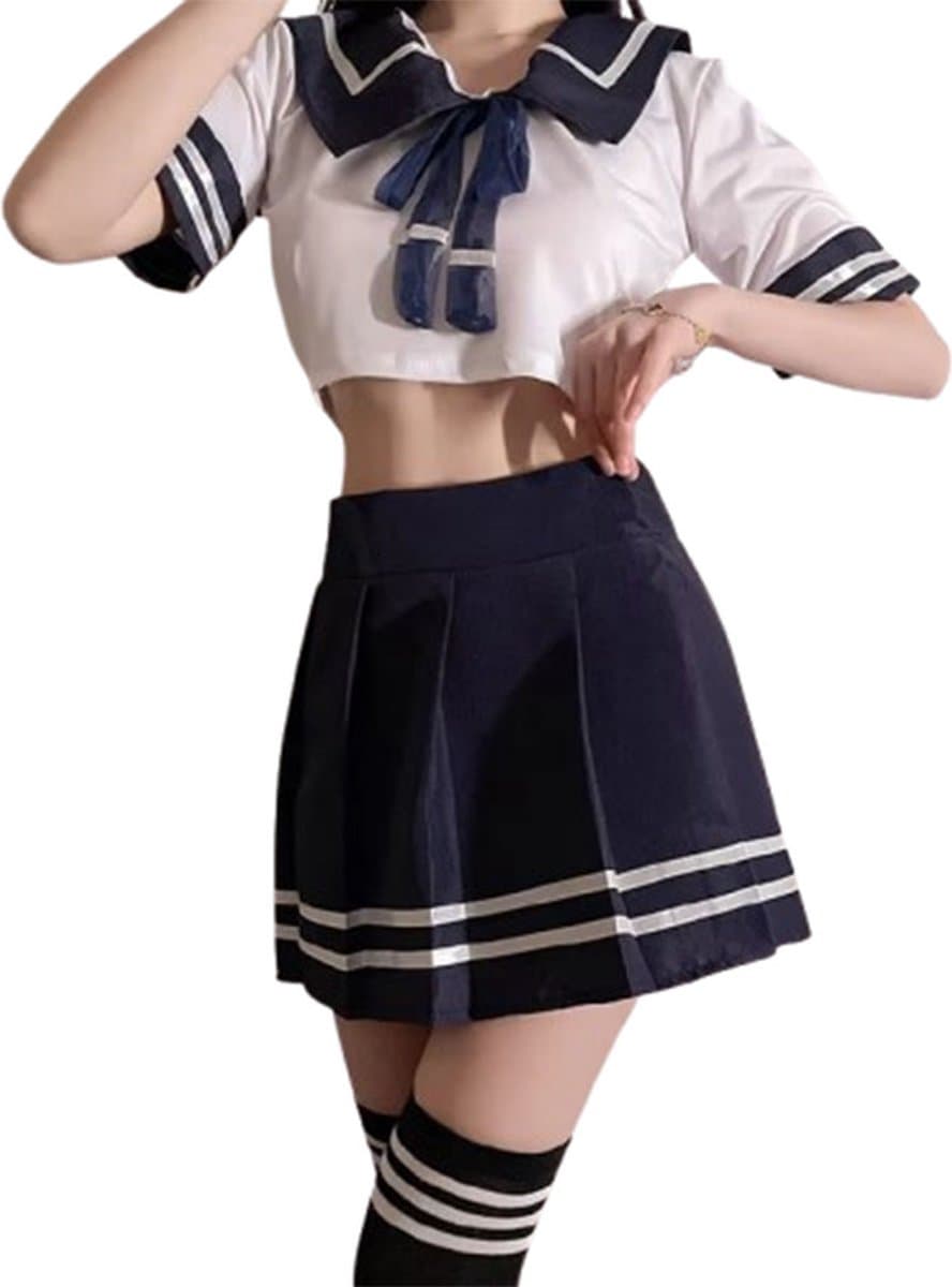Sexy Schoolmeisje Outfit plus size – Student - 2XL tot en met 4XL - School - Rollenspel - Lingerie — afbeelding 1