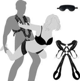 DOWO® - Sex Schommel - BDSM Extreme Bondage Set - met Leren Oogmasker - Sex Toys voor Koppels - Sexschommel - Seksspeeltjes - Sex Pakket en Toys - Discreet Verpakt — thumbnail 1