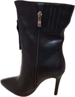 RUON- HALFHOOG LEDERLOOK LAARSJE-NAALDHAK 8 CM-EXTRA PURSE-38 — thumbnail 2