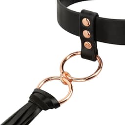 Rosy Gold - Halsband met Flogger - Zwart — thumbnail 5