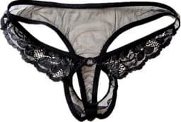 Erotische mannen string open kruis - Heren mini slipje - Erotische heren ondergoed - Vrouwen string voor hem - One size voor kledingmaat S en M — thumbnail 3