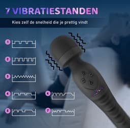 Lena 2-in-1 Vibrator - Clitoris & G-spot Stimulator - Vibrators voor Vrouwen – Magic Wand – Dildo – Seks Toys voor Vrouwen en Koppels - Waterdicht & Stil – Seksspeeltjes – Zwart — thumbnail 4