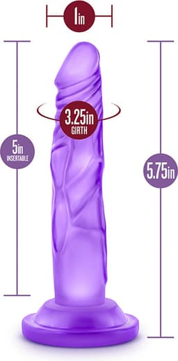 Blush Naturally Yours 5 inch Mini Cock Dildo - Paars - 14.5 cm — thumbnail 3