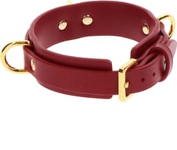 Luxe Bondage Halsband met D-ringen - BDSM Collar - Voor SM en Bondage - Verstelbaar - Gemaakt van PU-leer - Seksspeeltje voor hem en haar - Sex Toy — thumbnail 2