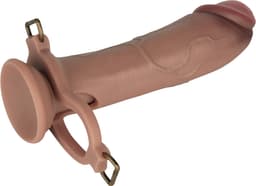 LoveToy - Ingen - Holle Strap-on met Siliconen Staaf – 25 cm - Lichte huidskleur L/XL/2XL — thumbnail 15