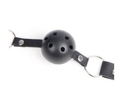 Zeloria Ball Gag – Verstelbare Mouth Gag Met Ademopeningen – BDSM Accessoire – Zwart