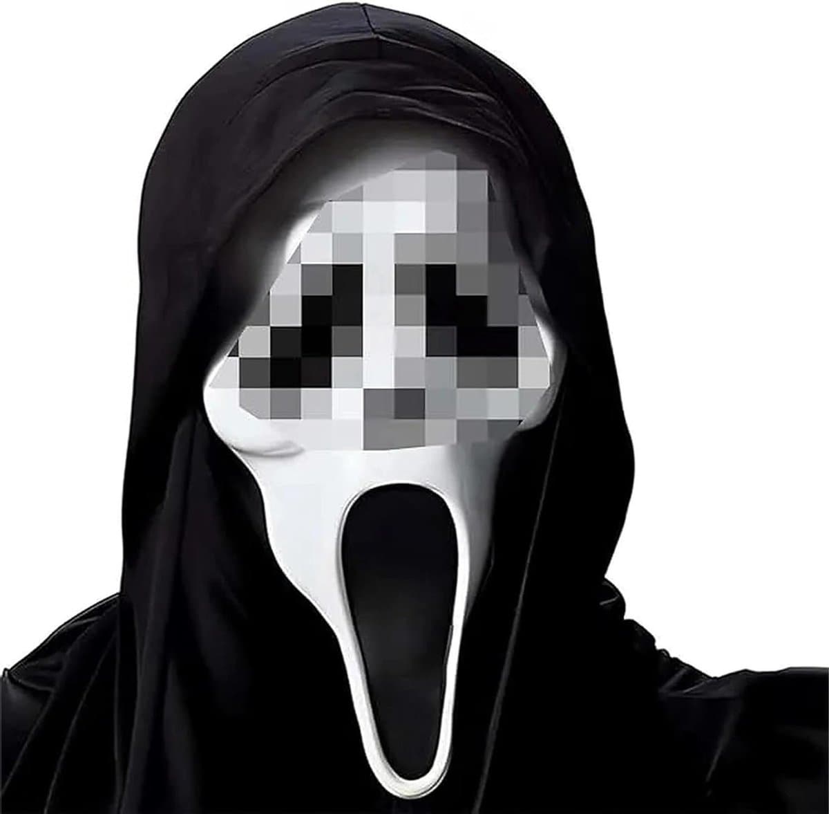 Horror Scream Mask voor Halloween, Ghostface Kostuum en Decoratie, Geschikt voor Kinderen en Volwassenen, Perfect voor Spookhuizen en Feestjes — afbeelding 1