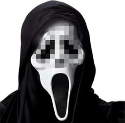 Horror Scream Mask voor Halloween, Ghostface Kostuum en Decoratie, Geschikt voor Kinderen en Volwassenen, Perfect voor Spookhuizen en Feestjes — thumbnail 1