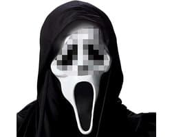 Horror Scream Mask voor Halloween, Ghostface Kostuum en Decoratie, Geschikt voor Kinderen en Volwassenen, Perfect voor Spookhuizen en Feestjes