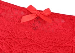 Zeloria Kanten Slip Open Kruis – String Open kruis – Rood – Dames Lingerie Slip Stretch – XXL — thumbnail 5