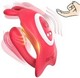Daity Vibrator met afstandsbediening via app voor stellen, seksspeeltjes voor volwassenen, vibrator voor in de slip met konijnenstimulator voor G-spot, clitoris en penis, seksspeeltje voor vrouwen — thumbnail 2