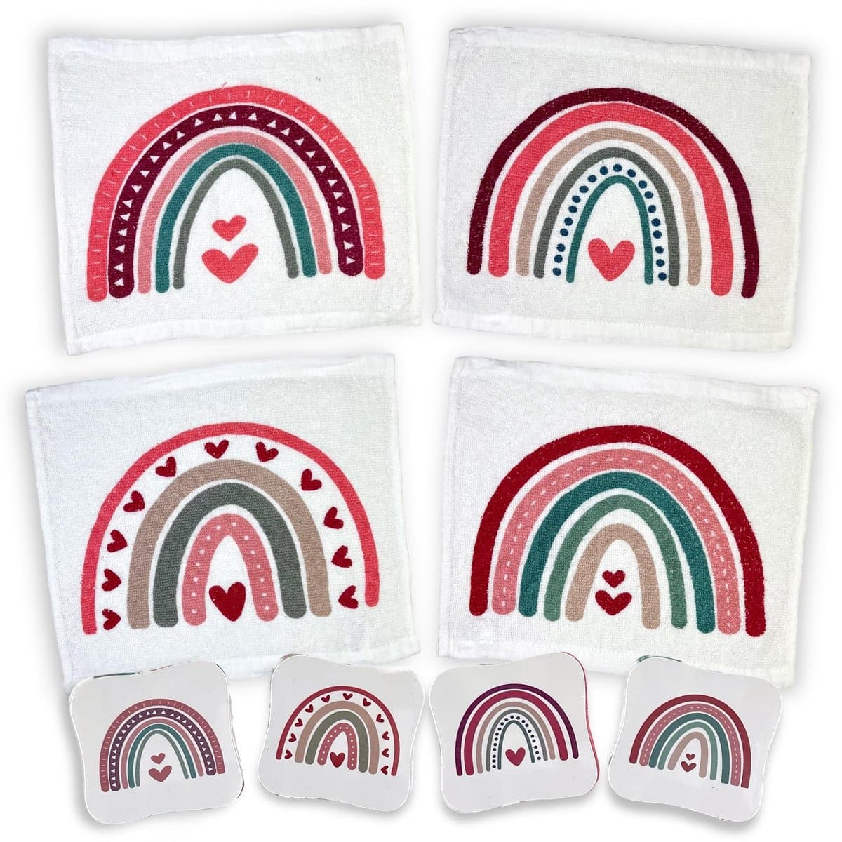 Dailygoody - Set van 4 Magische Wasdoeken - Rainbow Love - voor — afbeelding 1