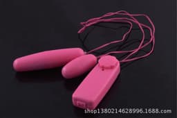 Wired Double Vibrating Ball Peach Pink Bullet Vibrator voor vrouwen Batterijgevoede persoonlijke massager G spot en clitorisvibrator Vibrerend seksspeeltje Seksuele stimulatieproduct — thumbnail 3